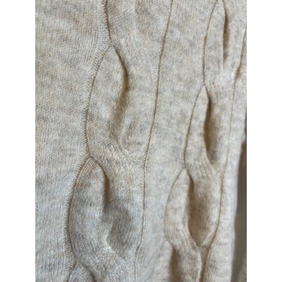 NEW 1.State Women’s Cable Snowflake ❄️ Sweater Size Small Beige NWT - Picture 3 of 8